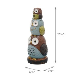 Maypex Stacking Owls Resin Statue