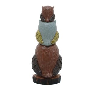 Maypex Stacking Owls Resin Statue