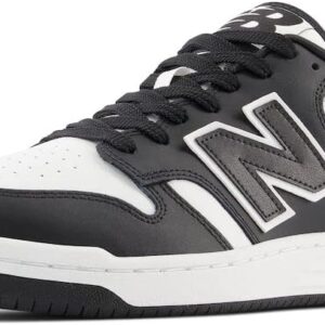 New Balance 480 Shoes "White Black" Retro style sneaker with a leather upper - Medium/D