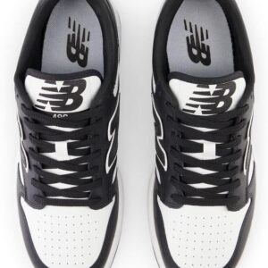 New Balance 480 Shoes "White Black" Retro style sneaker with a leather upper - Medium/D